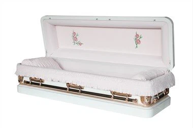 Hvítt skyggð kopar kringlótt hornkista